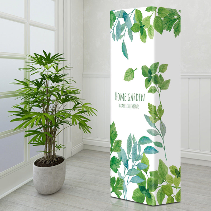 室内空调机罩大3匹圆柜立式客厅专用H布艺简约绿植开机不取防尘套