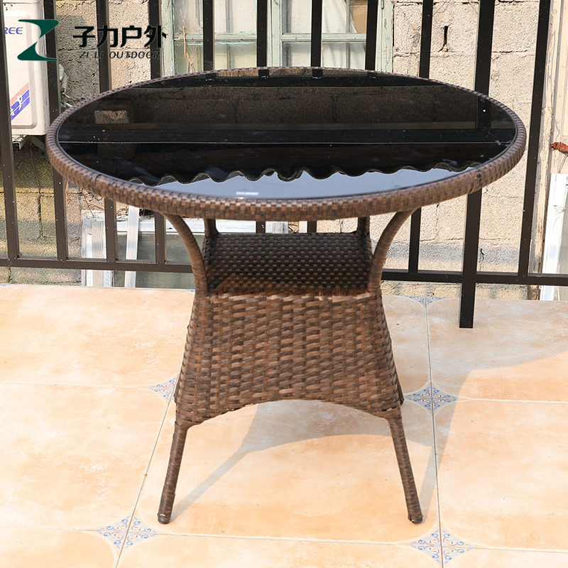 藤编桌子户外庭院方桌圆桌花园露天阳台茶几长桌院子外摆露台单桌,住宅家具,玻璃餐桌,淘宝优惠券,粉丝福利购,淘宝优惠卷