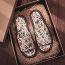 男女室内家居情侣地板居家用防滑拖鞋 水墨风棉麻凉拖鞋 新中式 夏季