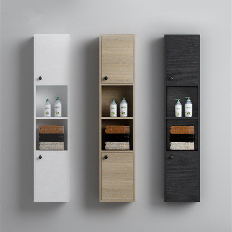 现代简约防水吊柜卫生间浴室柜小侧柜边柜挂壁挂墙式实木储物柜