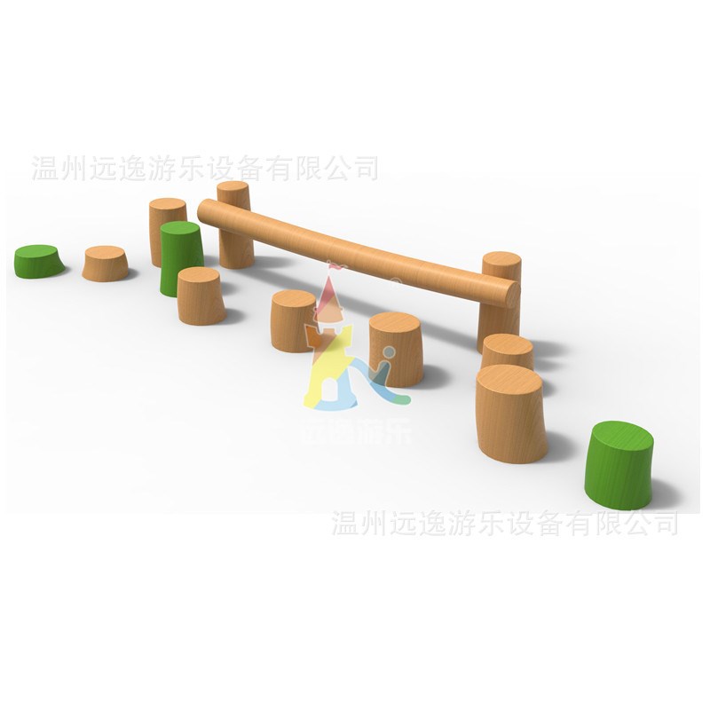 幼儿园原木体能拓展乐 户外游乐场 公园儿童木桩 木桥攀爬设施