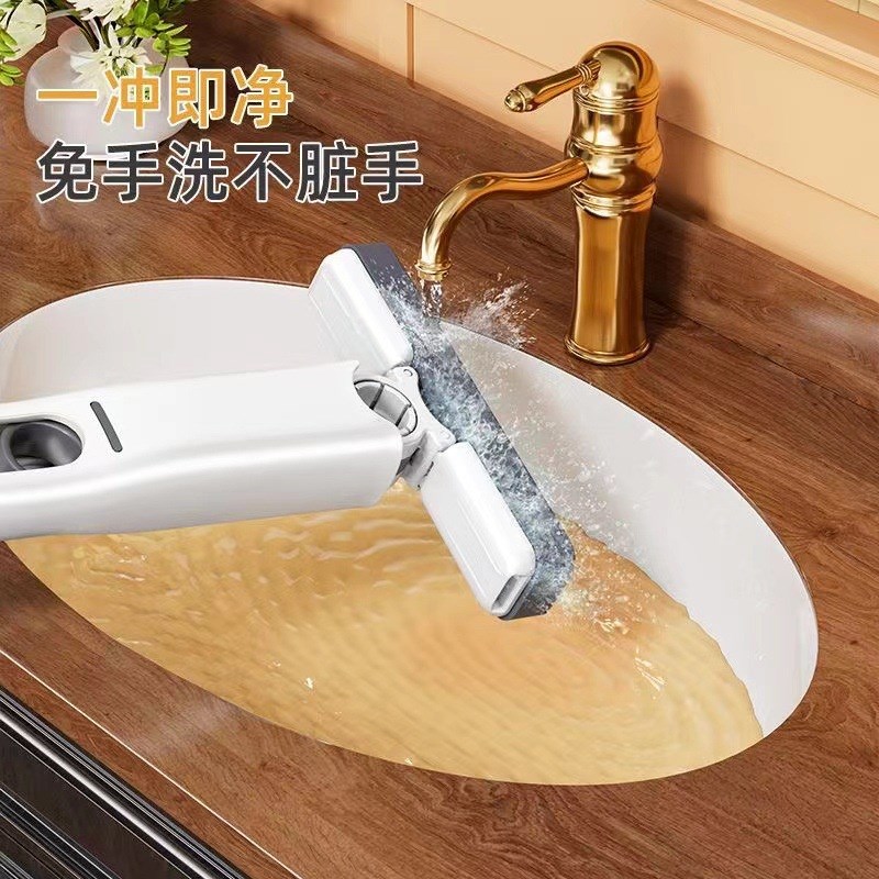 桌面迷你小拖把免手洗代替抹布海绵胶棉吸水懒人擦窗户玻璃神器