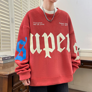 假两件颗粒绒卫衣男款加绒加厚秋冬季青少年初中高中学生长袖t恤