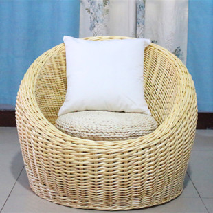 田园柳编榻榻米沙发阳台椅子藤编藤椅懒人卧室书房沙发单人藤椅