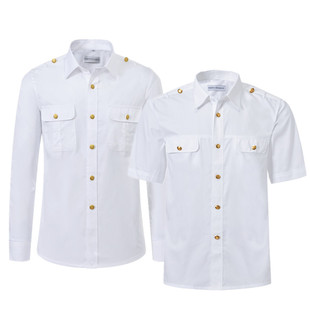 新款 铁路局工作服新式 外穿短袖 铁路白衬衫 路服 长袖 铁路制服男衬衫