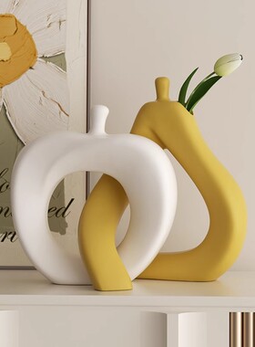 北欧艺术花瓶摆件创意轻奢客厅插花电视柜玄关家居样板房软装饰品