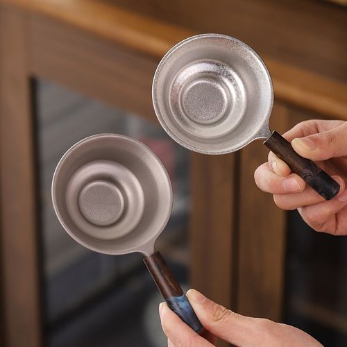 纯钛茶道茶滤高档过滤网超细茶叶滤网茶隔功夫茶具配件茶叶过滤器