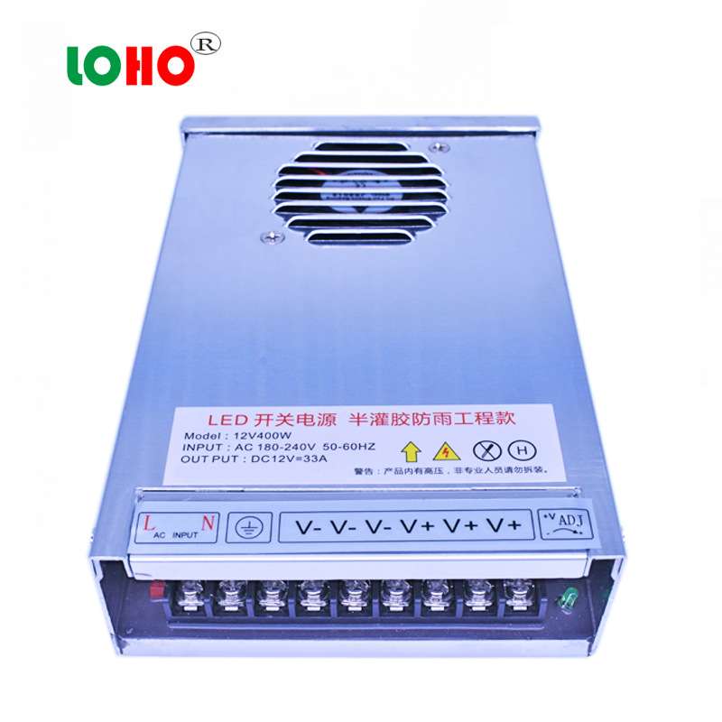 原装工程款防雨防水防潮超薄12V33A400W电源 LED户外发光字电源