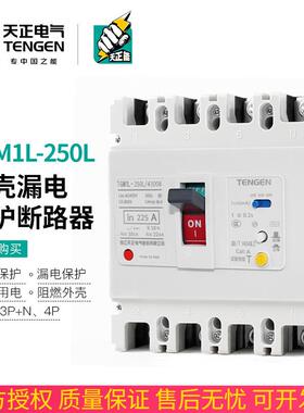 天正 TGM1L-250L/4300B 250A塑壳漏电保护断路器空气开关200A160A