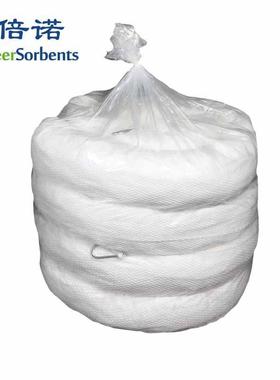 白色吸油索围油栏栅20cm直径*300cm长拦油绳吸油棉船舶泄露围油索