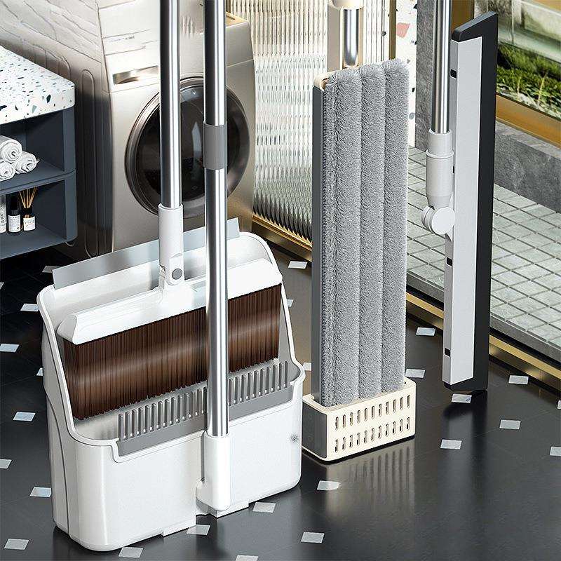 扫把拖把三件套扫把2024新款家用簸箕套装扫地扫帚免手洗平板拖把