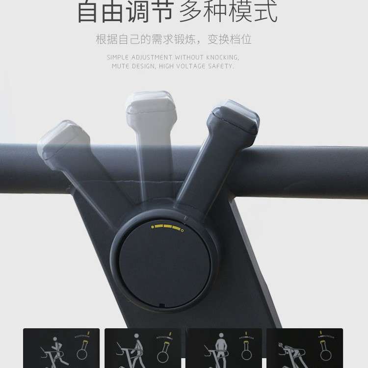 健身房商用无动力跑步机 履带式弧形机械无助力跑步机 曲面