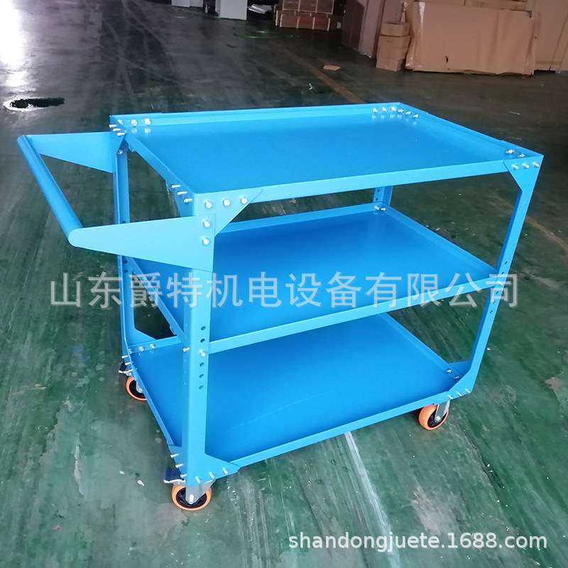 爵特加厚重型钢制双层三层物料小推车五金工具车多功能推车可