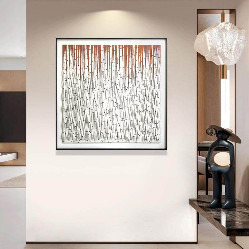现代玄关挂画3d立体手工餐厅壁画轻奢高档亚克力样板间客厅装饰画