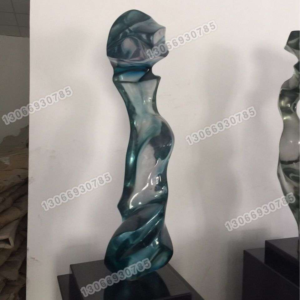 东莞厂家直销现货透明树脂工艺品饰品楼盘样板间抽象树脂雕塑艺术