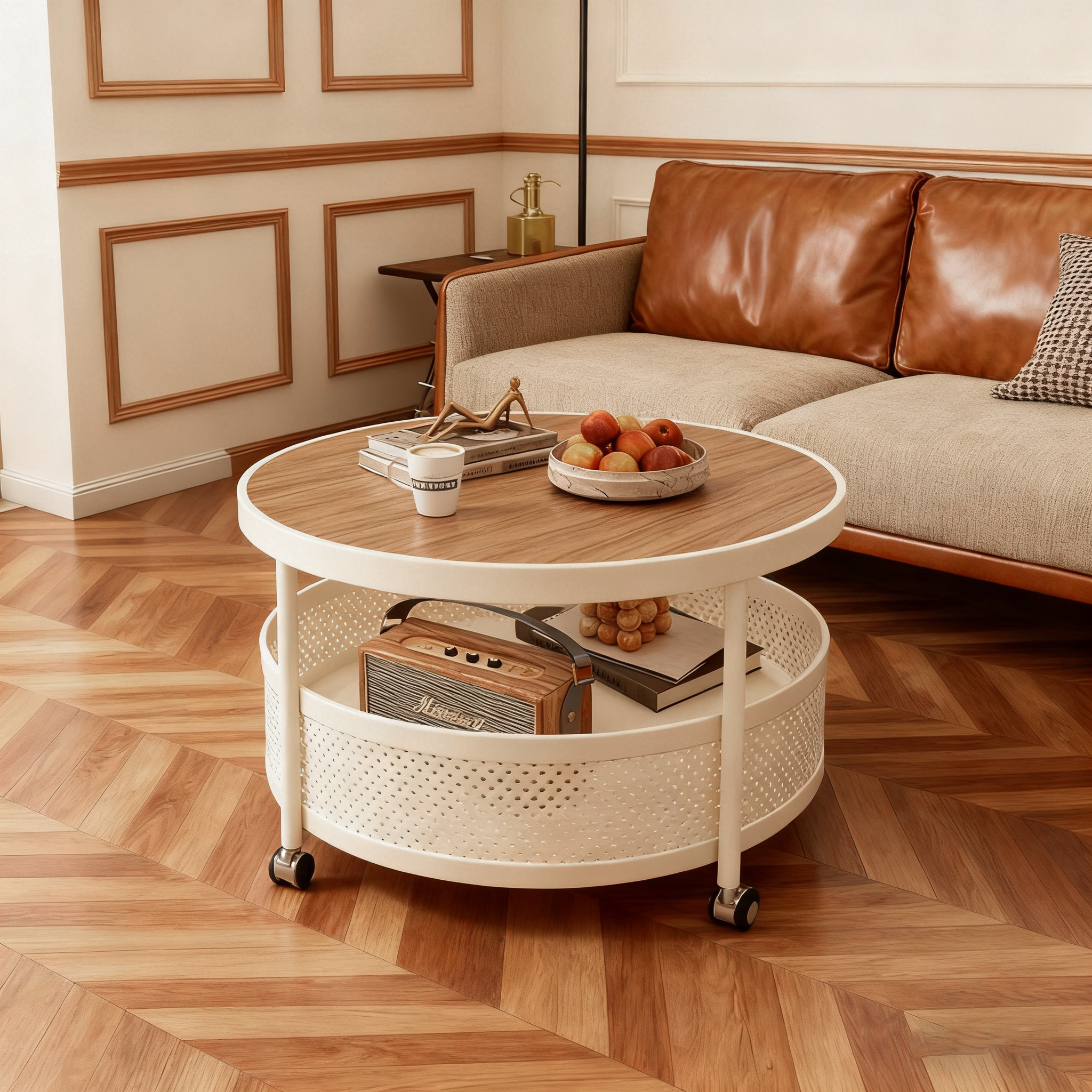 可移动沙发边几小推车小茶几圆形轻奢岩板客厅小户型家用茶几边几,住宅家具,角几/边几,淘宝优惠券,粉丝福利购,淘宝优惠卷