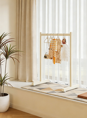 卧室衣帽架飘窗阳台小型落地式铁艺挂衣架不占空间收纳置物晾衣架