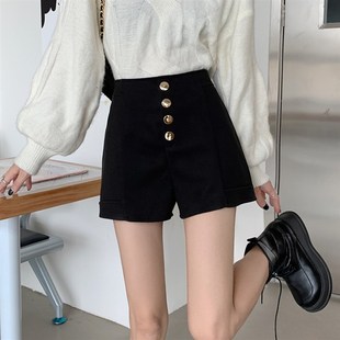 小个子高腰显瘦西装 打底靴裤 A字百搭短裤 外穿热裤 阔腿裤 秋冬新款