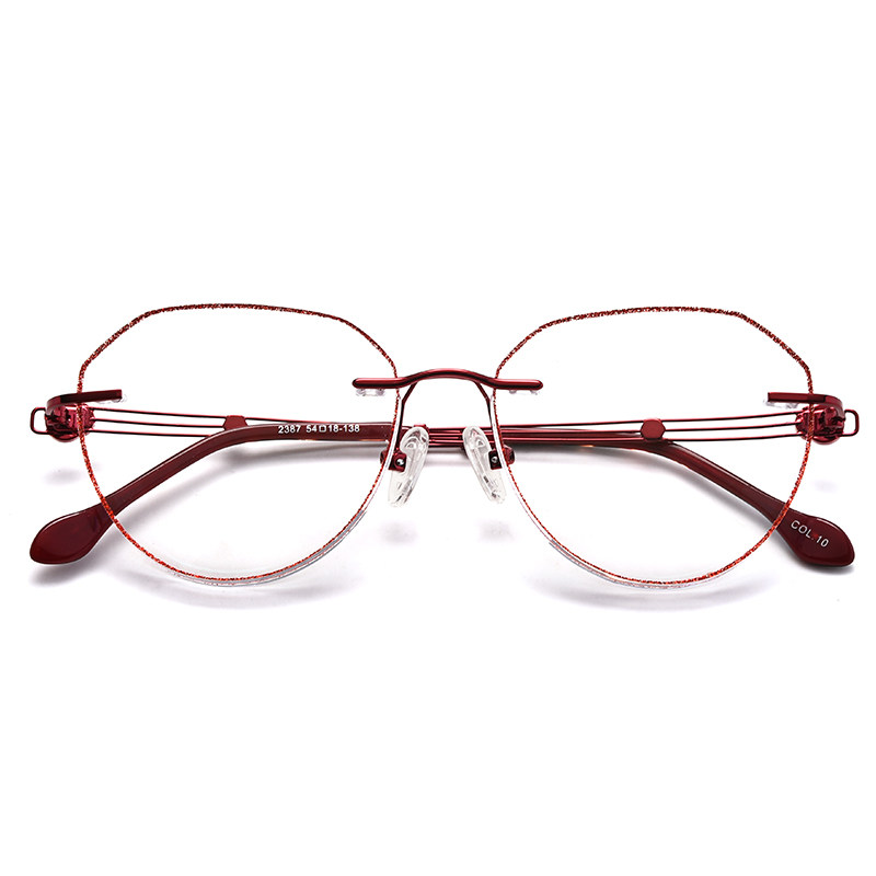 无框眼睛女大框镶粉切边配近视眼镜成品超轻防蓝光眼镜素颜网红款,ZIPPO/瑞士军刀/眼镜,定制成品光学镜,淘宝优惠券,粉丝福利购,淘宝优惠卷