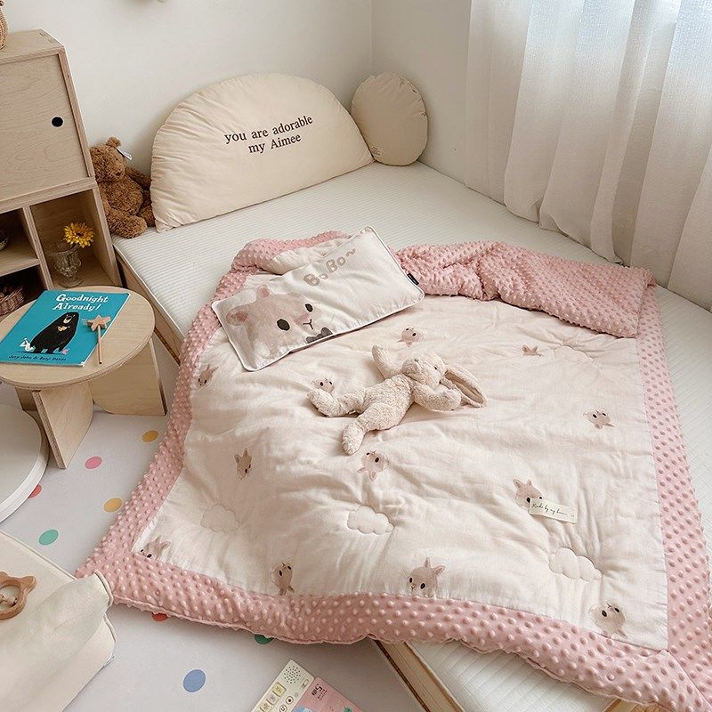 A类全棉纱布豆豆绒儿童保暖被子单人宿舍被褥可爱被芯冬被春秋被,床上用品,化纤被,淘宝优惠券,粉丝福利购,淘宝优惠卷