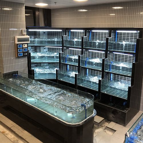 海鲜池定做超市海鲜水产池移动海鲜鱼缸定做定制商用贝类缸海鲜缸