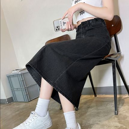 加长裤子女高个子175高腰牛仔裙女2025新款休闲裤薄款窄版半身裙