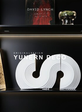 现代家居装饰书挡客厅博古置物架电视柜酒店样板房间书房收纳摆件