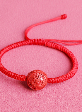 朱雀手链五行缺火补火的饰品 属火喜火离为火卦手绳朱砂手串男女