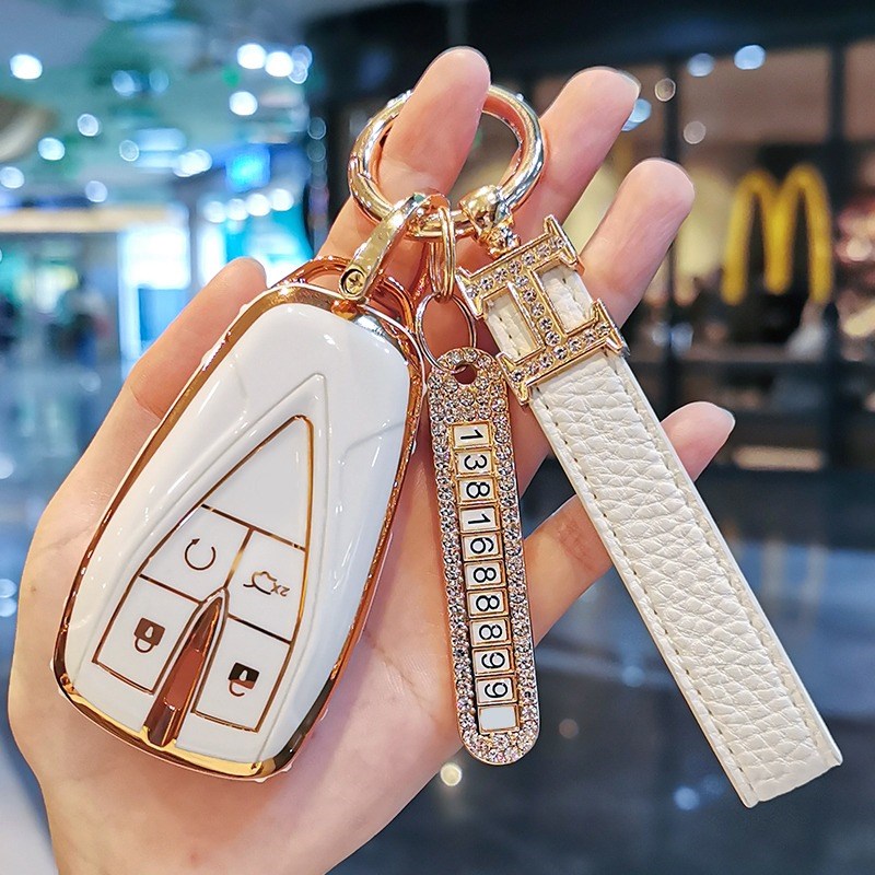 2023款长安逸达钥匙套逸达蓝鲸NE车钥匙保护套汽车钥匙包扣壳男女