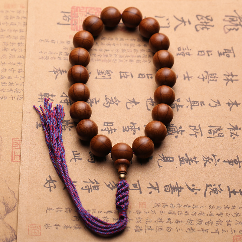 五台山天然老料六道木降龙木佛珠手串手链十八籽手持男女文玩木质
