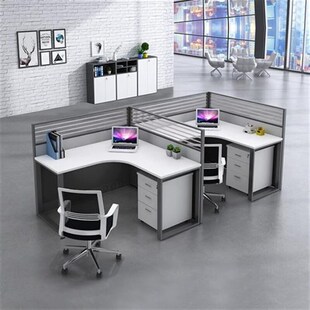 高档办公桌椅组合钢架款 屏风办公桌职员办公桌办公家具卡座工位现