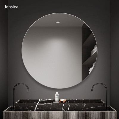 卫生间镜子贴墙自粘圆形免打孔浴室镜壁挂式洗手台圆镜玻璃镜挂墙