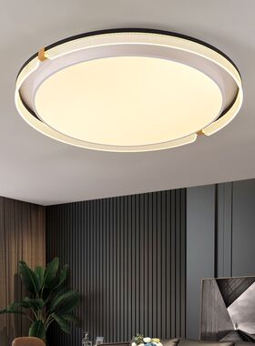 led客厅灯 简约现代80CM高亮大灯2024年新款家用圆形主卧室吸顶灯