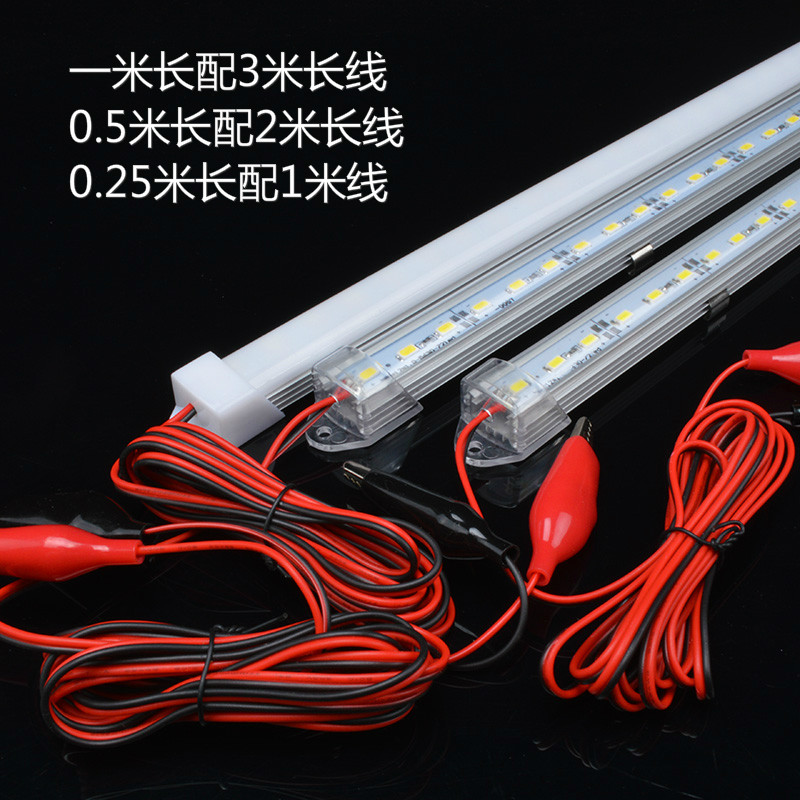 24V12V伏电瓶夜市灯摆地摊电池灯直流led灯管地摊照明灯条