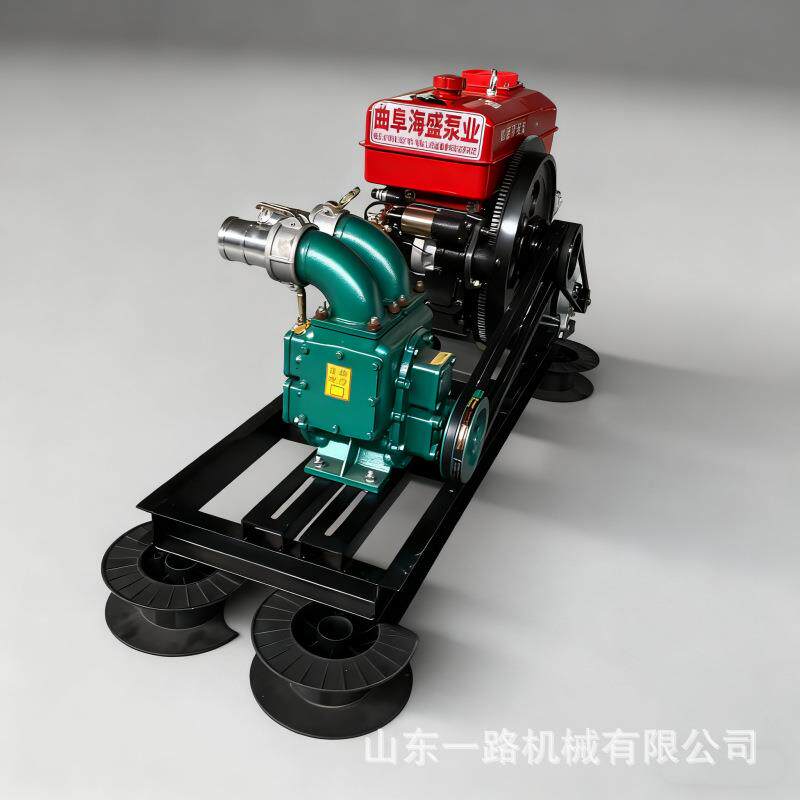 18马力柴油机四轮推车式抽粪泵直吸直排污水泵淬火钢齿吸粪泵3寸