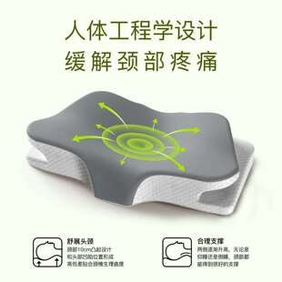 家用舒适枕头蝴蝶形波浪形枕头记忆枕慢回弹太空记忆棉蝴蝶枕现货