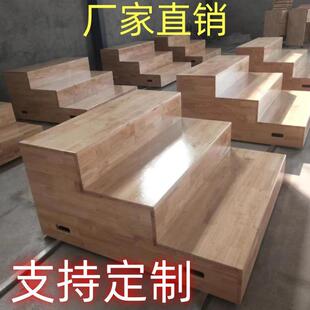 实木合唱台三层可移动伸缩合学校音乐教室大合唱站台推拉伸缩式合