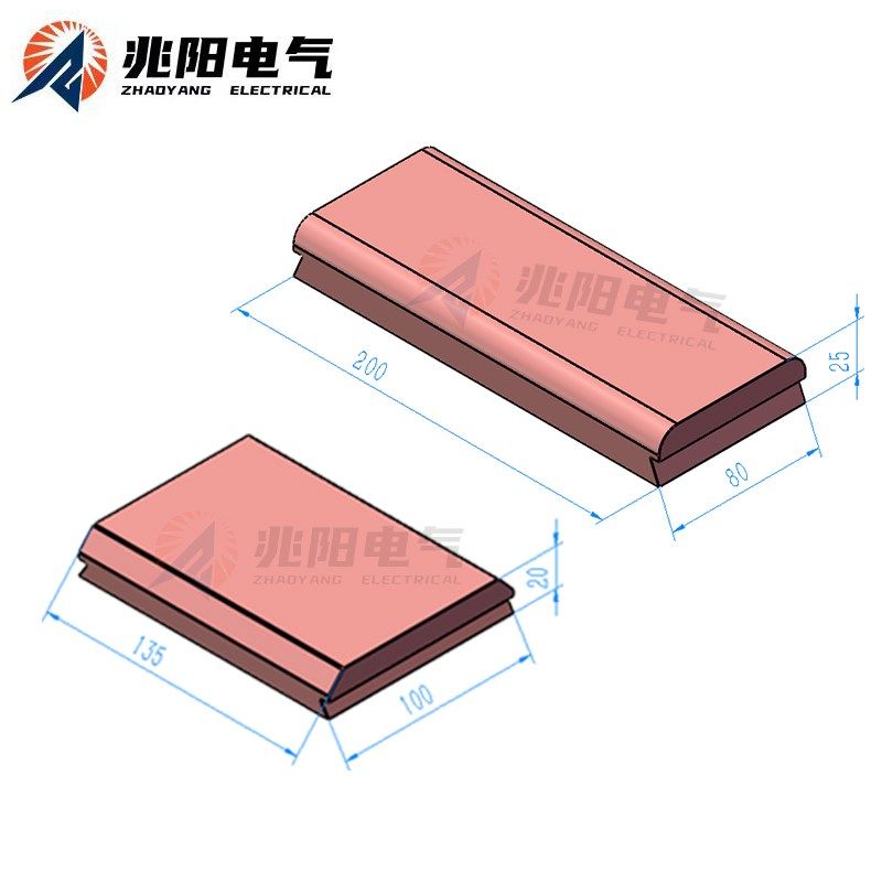 行车起重机钢体滑触线集电器碳刷天车导电滑块铜碳合金耐磨滑板图片