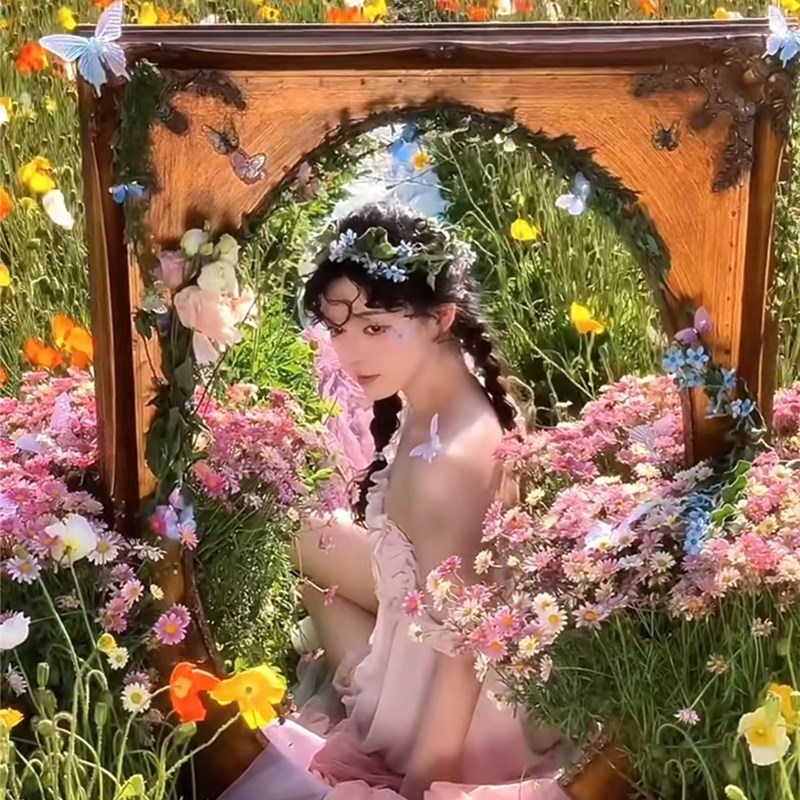 欧式复古西西摄影油画框相片框油画感少女拍照写真场景布置大相框