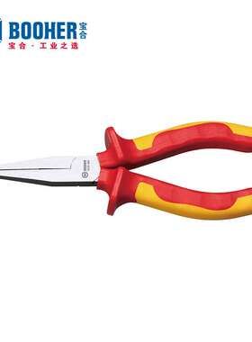 Booher宝合绝缘手动工具 BH0220406 双色绝缘扁嘴钳6