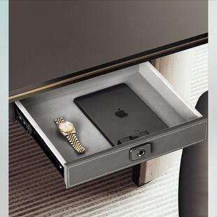 虎牌指纹保险柜家用小型迷你入柜吸顶抽屉式首饰收纳盒办公保险箱