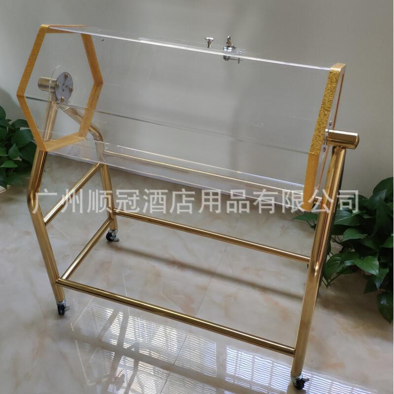 加高亚克力透明抽奖箱庆典年会有手摇滚筒KTV摇奖箱晚会摸奖箱