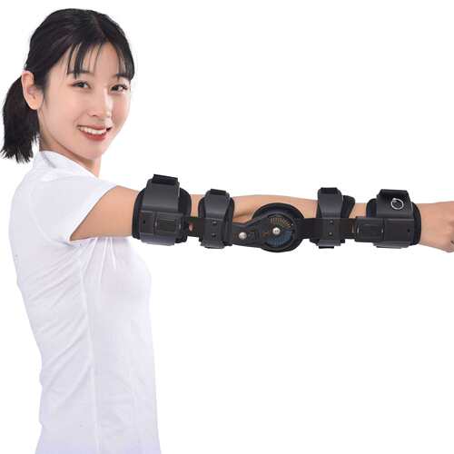 可调肘关节固定支具支架肱骨骨折手臂透气肘关节固定护具康复训练