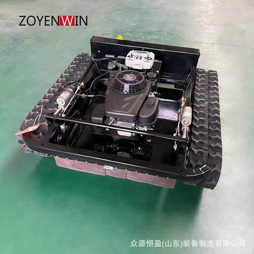 出口欧洲小型油电混动自走式遥控割草机 坦克600型除草开荒碎草机