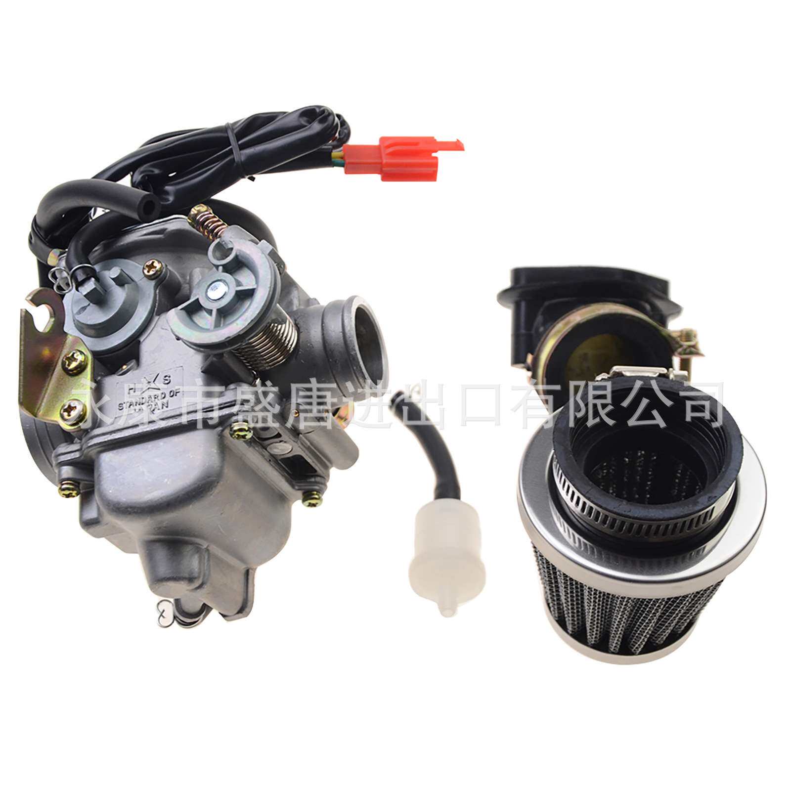 PD24J化油器带空气滤清器进气歧管替换GY6125cc150ccGOKART踏板车