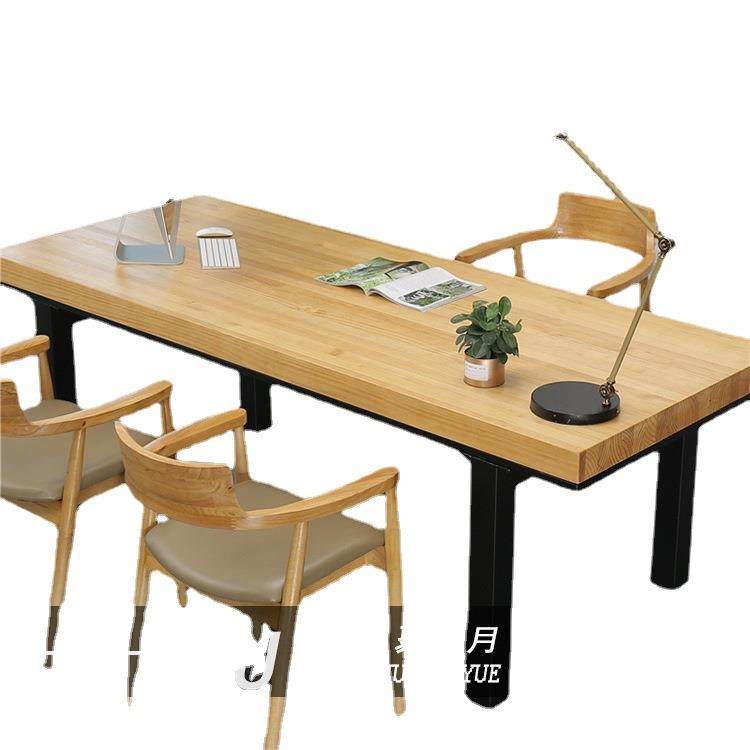 北欧简约实木办公桌 现代休闲大板实木会议桌书房铁艺书桌可,电子元器件市场,其它元器件,淘宝优惠券,粉丝福利购,淘宝优惠卷