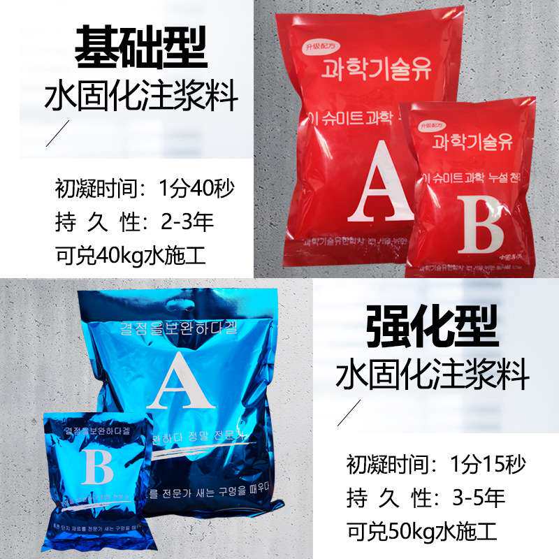 稳墨WM水固化防水注浆料丙烯酸盐AB双液纳米级渗透性灌浆堵漏