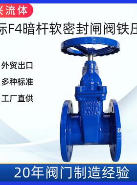 DIN3352德标F4暗杆闸阀铸铁软密封闸阀法兰闸阀GGG50DN400