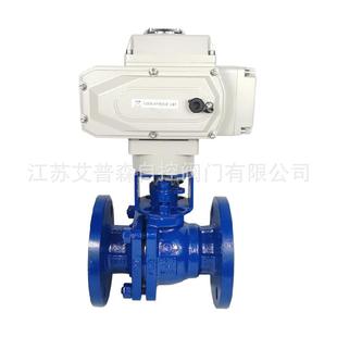 DN300 25C电动衬氟法兰球阀铸钢法兰衬氟球阀DN50 Q941F46 16C