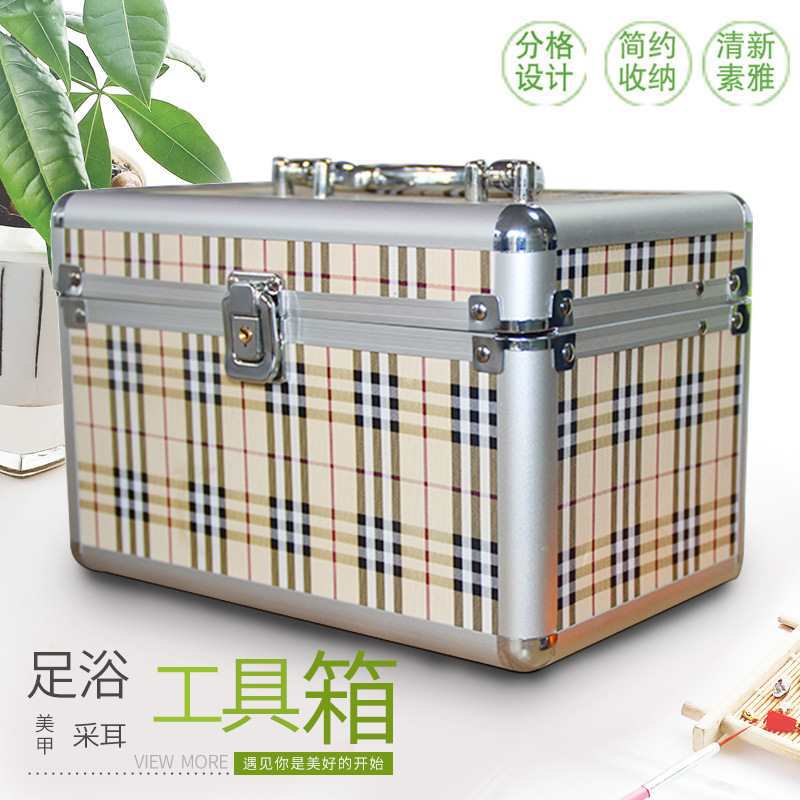 纹绣工具箱采耳专业双层手提美甲工具收纳箱足疗技师上钟足浴